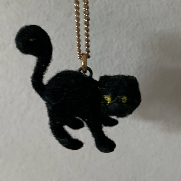 New vintage black cat pendant necklace - Picture 3 of 13